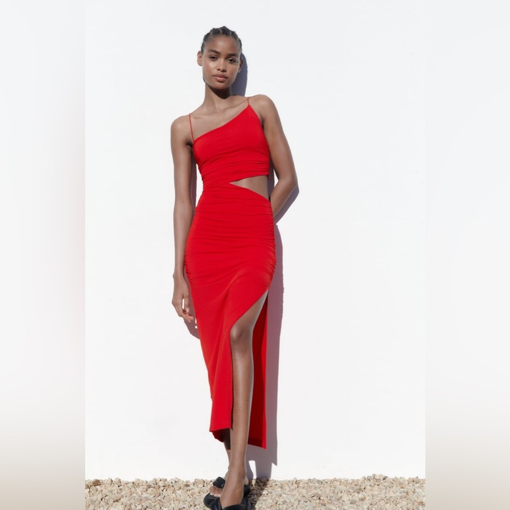 Zara Asymmetrical Cut Out Dress